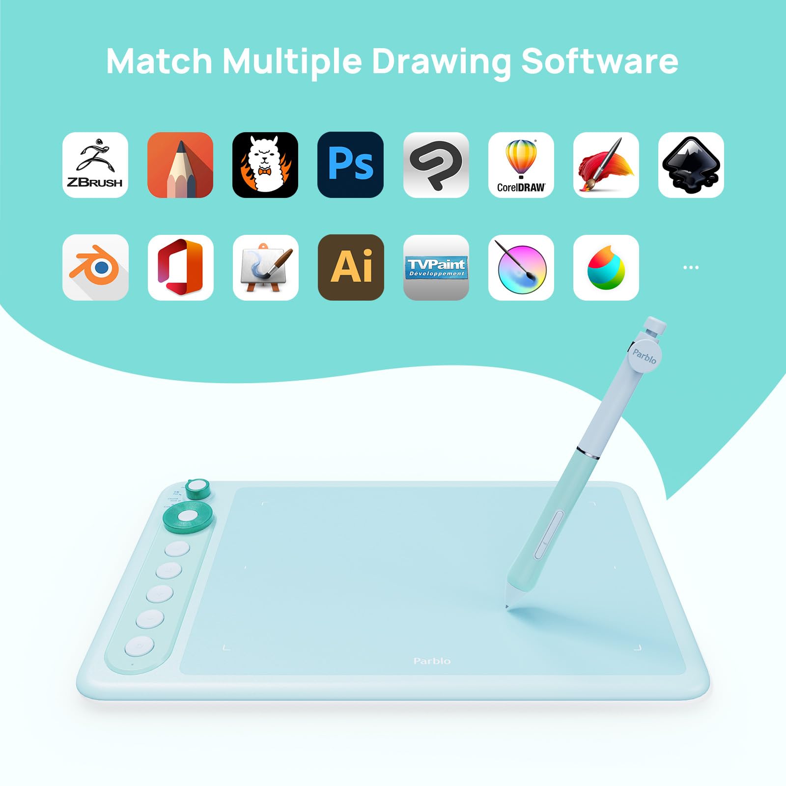 Foto 8 pulgar | Tableta de Dibujo Parblo Intangbo con Stylus S01 - Venta Internacional