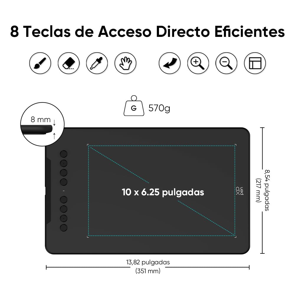 Foto 3 pulgar | Tableta Gráfica Xp-pen Deco 01v3 De 10 Pulgadas Con Lápiz Óptico