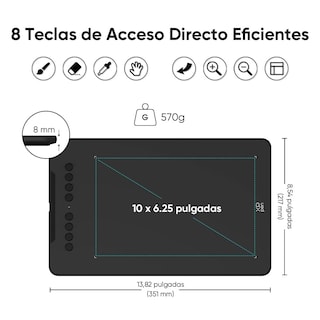 Foto 2 | Tableta Gráfica Xp-pen Deco 01v3 De 10 Pulgadas Con Lápiz Óptico