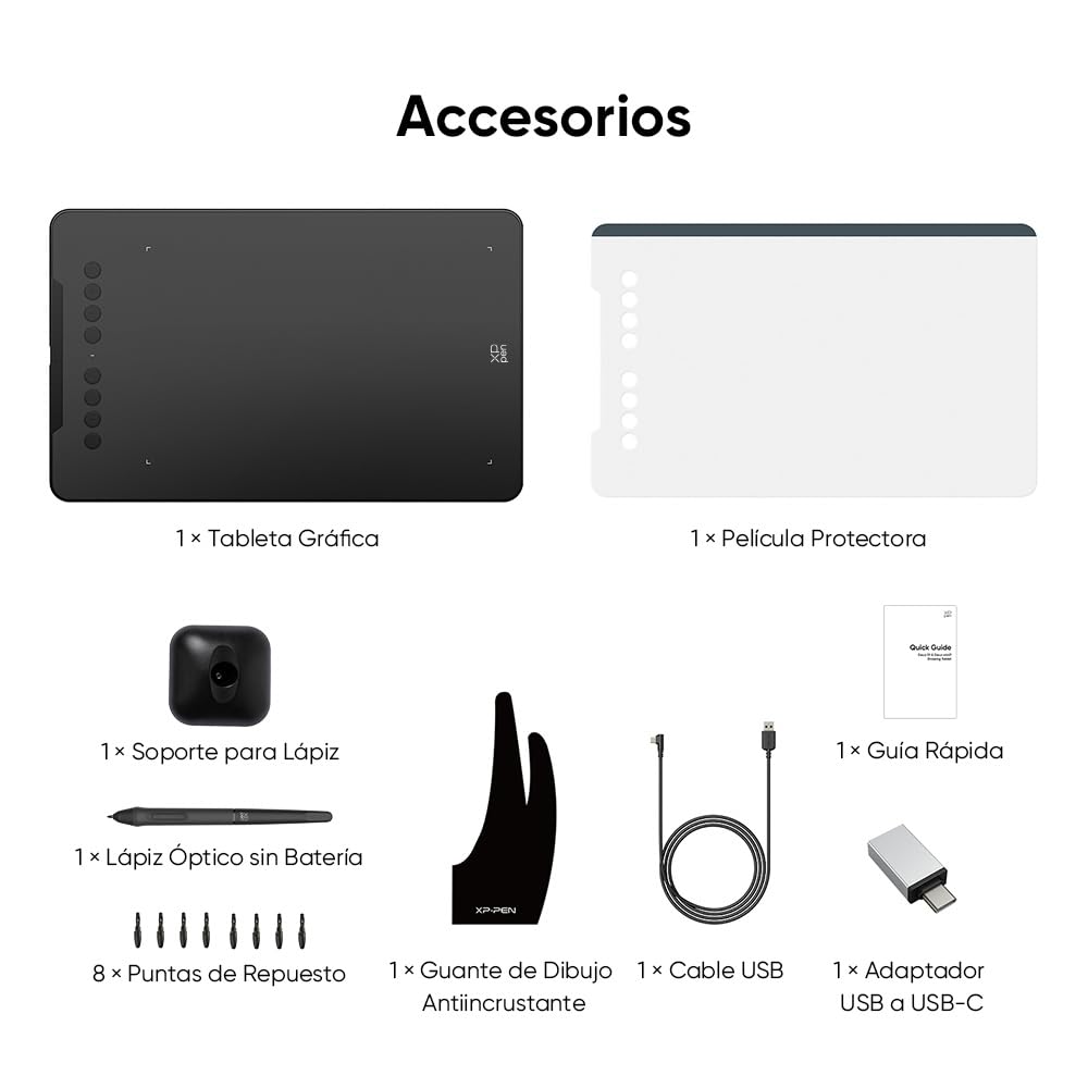 Foto 6 | Tableta Gráfica Xp-pen Deco 01v3 De 10 Pulgadas Con Lápiz Óptico