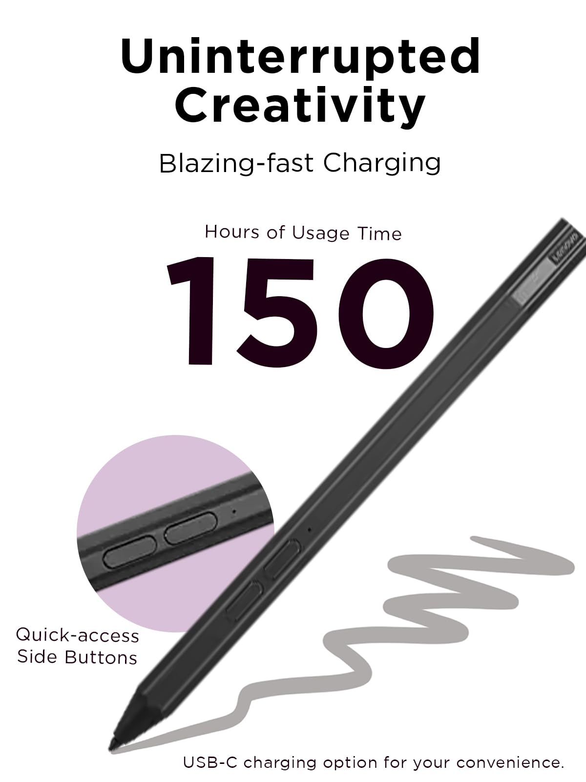 Foto 4 pulgar | Lápiz De Carga Usb C Para Lenovo Precision Pen 2, Color Gris - Venta Internacional.