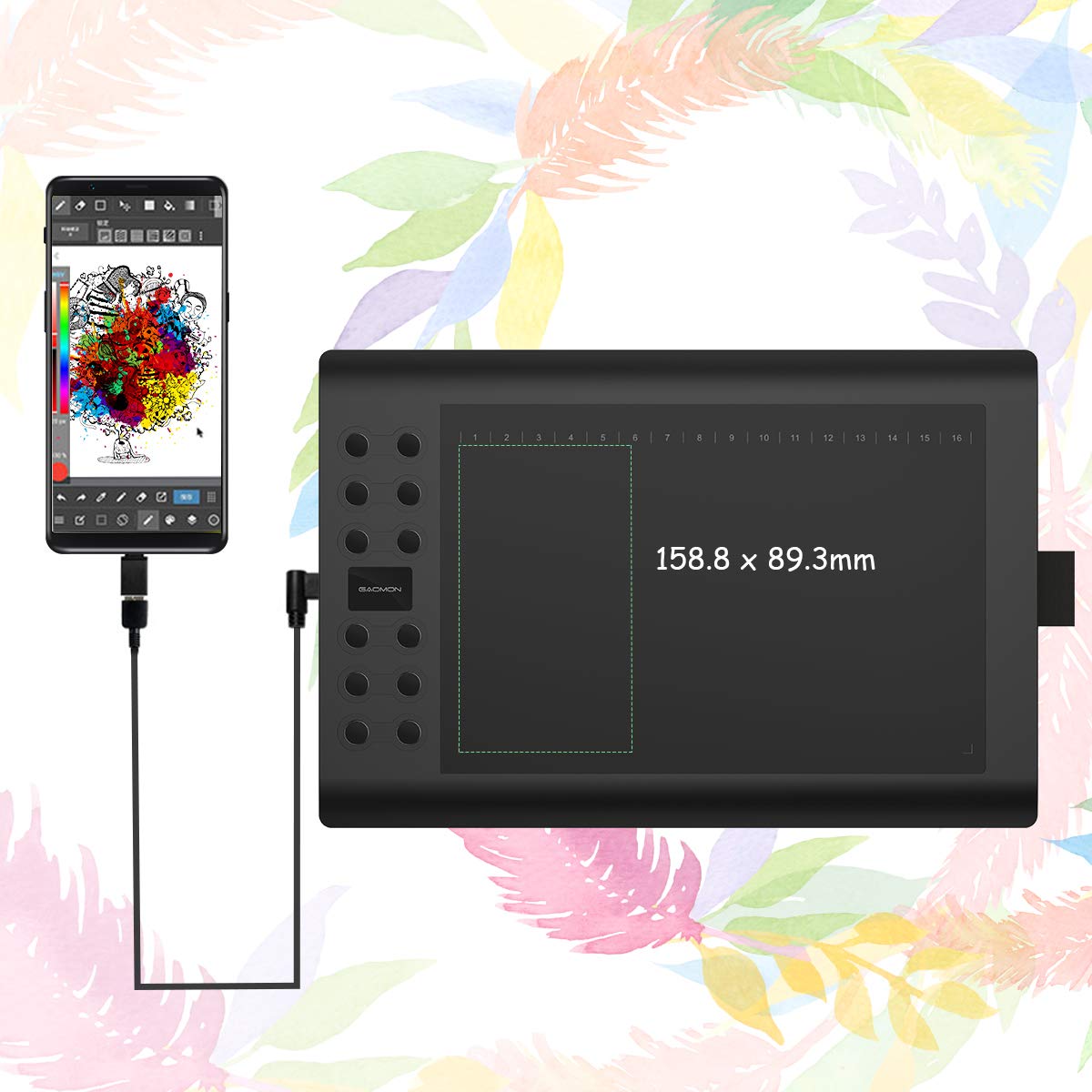 Foto 3 | Tableta Gráfica Gaomon M106k Pro De 25 X 16 Cm - Venta Internacional.