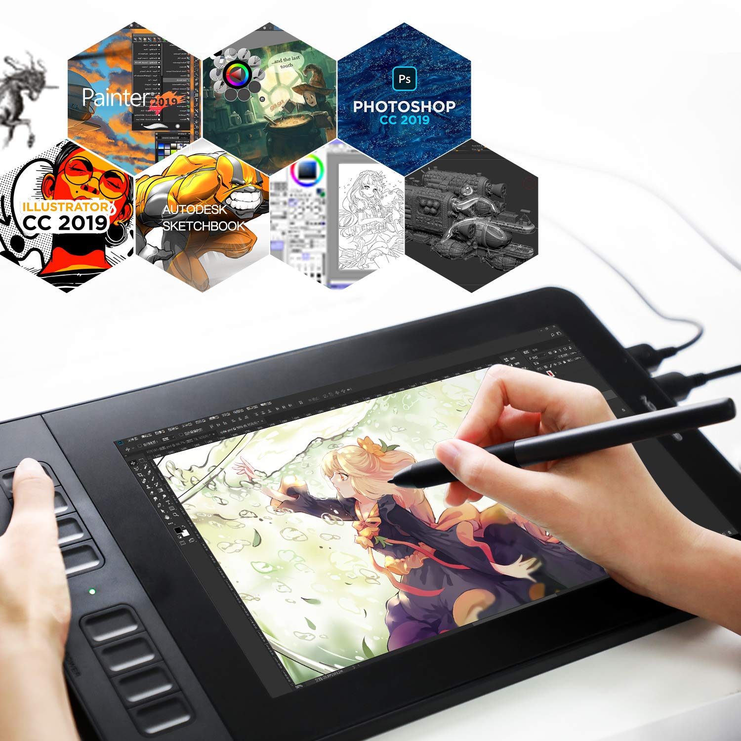 Foto 7 | Tableta De Dibujo Gaomon Pd1161 De 11.6 Pulgadas Con Lápiz Capacitivo Sin Batería - Venta Internacional.