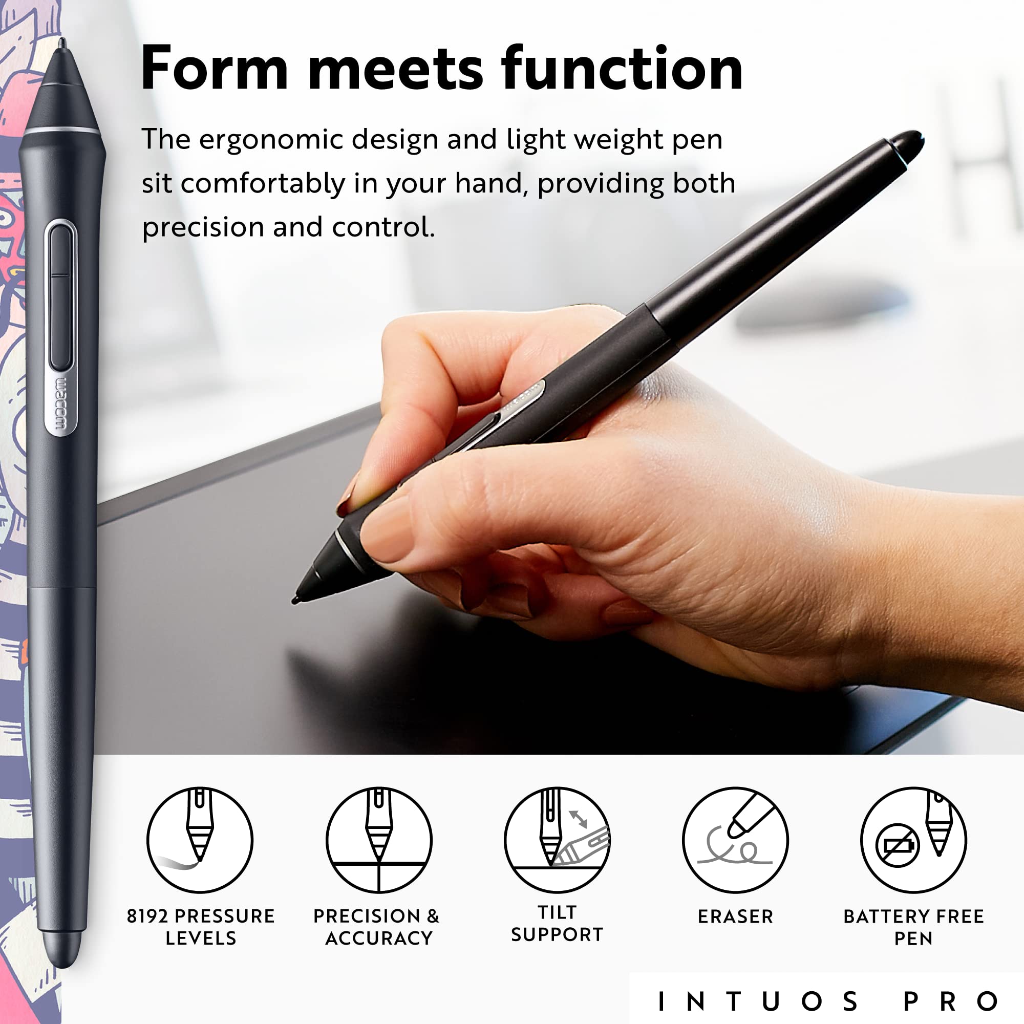 Foto 5 pulgar | Tableta De Dibujo Gráfico Wacom Intuos Pro Medium Bluetooth - Venta Internacional.