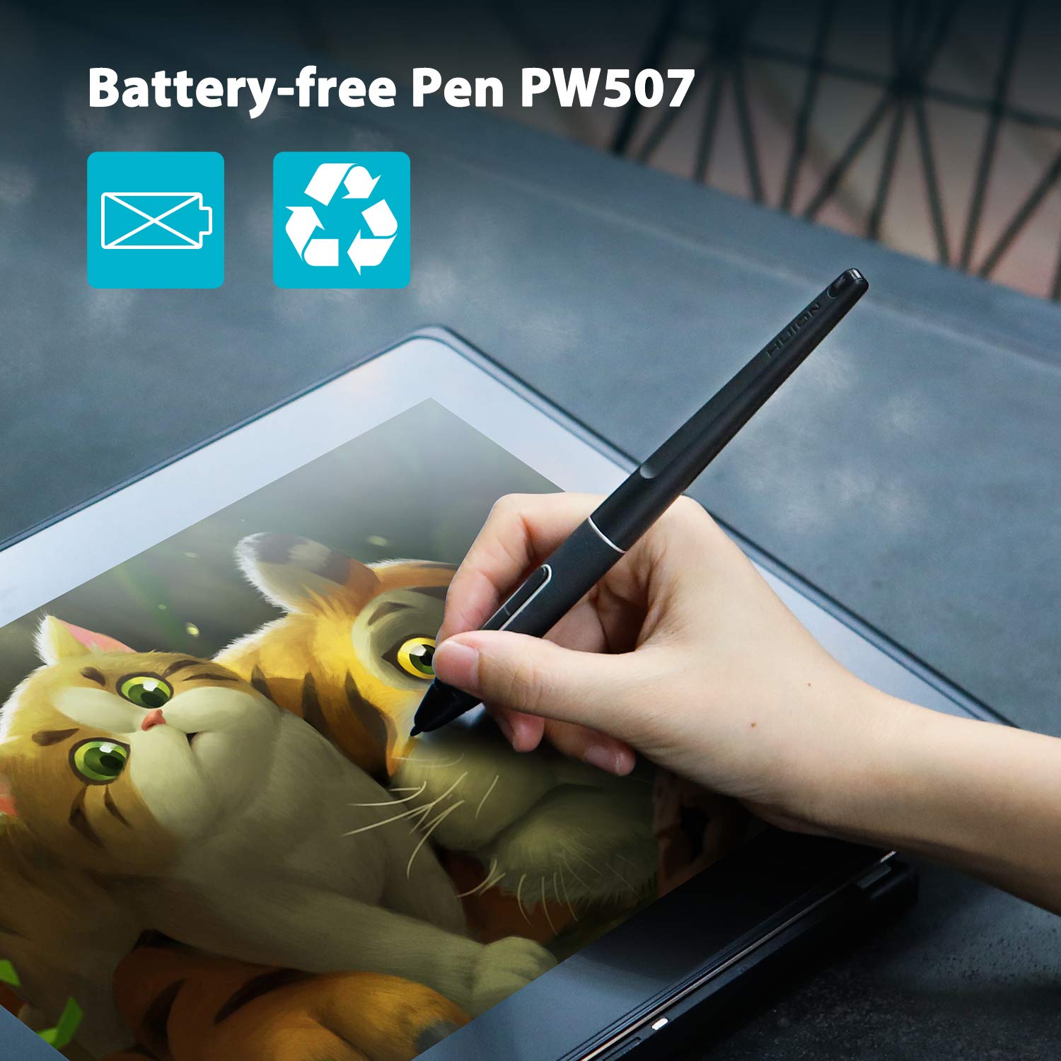 Foto 5 pulgar | Lápiz Óptico Huion Pw507 Sin Batería Para Monitores Huion Kamvas Pro - Venta Internacional.