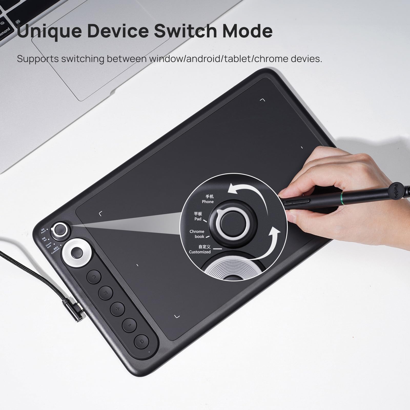 Foto 5 | Tableta De Dibujo Parblo Intangbo X7 18,3 X 11,4 Cm Con Stylus S01 - Venta Internacional.