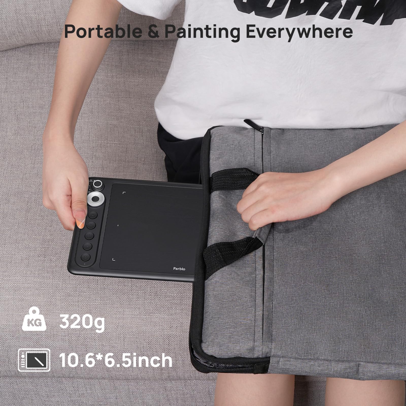 Foto 7 pulgar | Tableta De Dibujo Parblo Intangbo X7 18,3 X 11,4 Cm Con Stylus S01 - Venta Internacional.