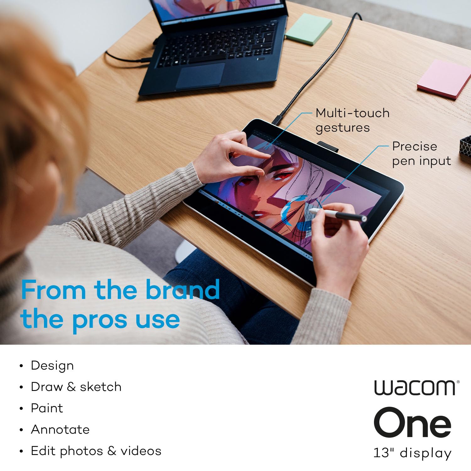 Foto 2 | Tableta De Dibujo Wacom One 13 Con Pantalla Táctil Full Hd De 13 3'' - Venta Internacional.