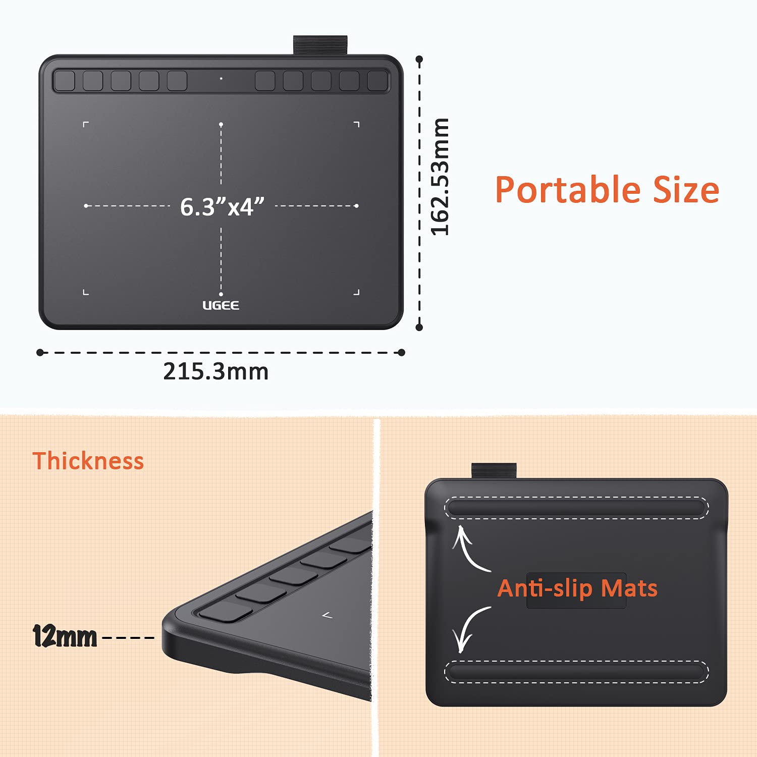 Foto 6 pulgar | Tableta De Dibujo Gráfico Ugee S640 Con Lápiz Óptico Sin Batería - Venta Internacional.