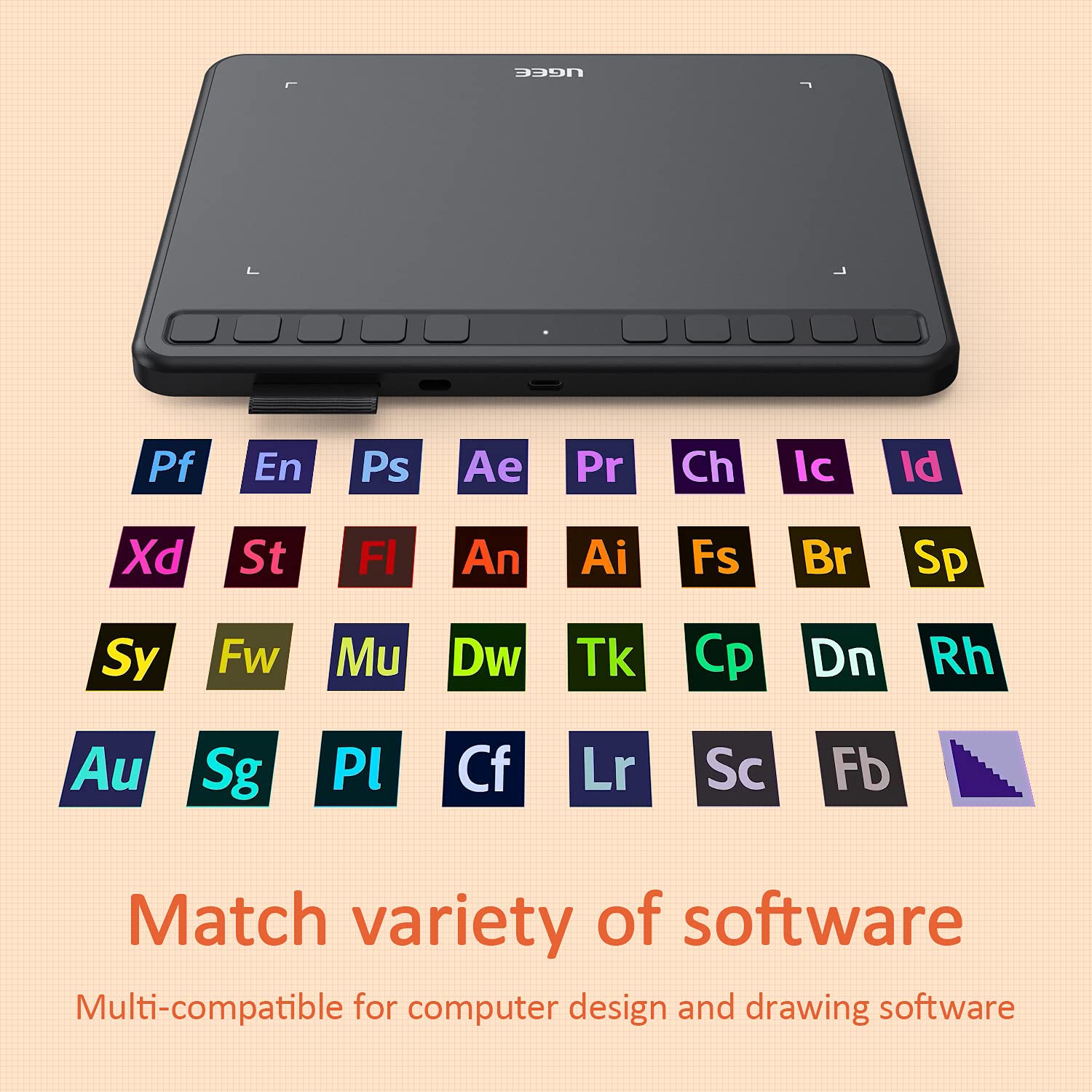 Foto 8 pulgar | Tableta De Dibujo Gráfico Ugee S640 Con Lápiz Óptico Sin Batería - Venta Internacional.