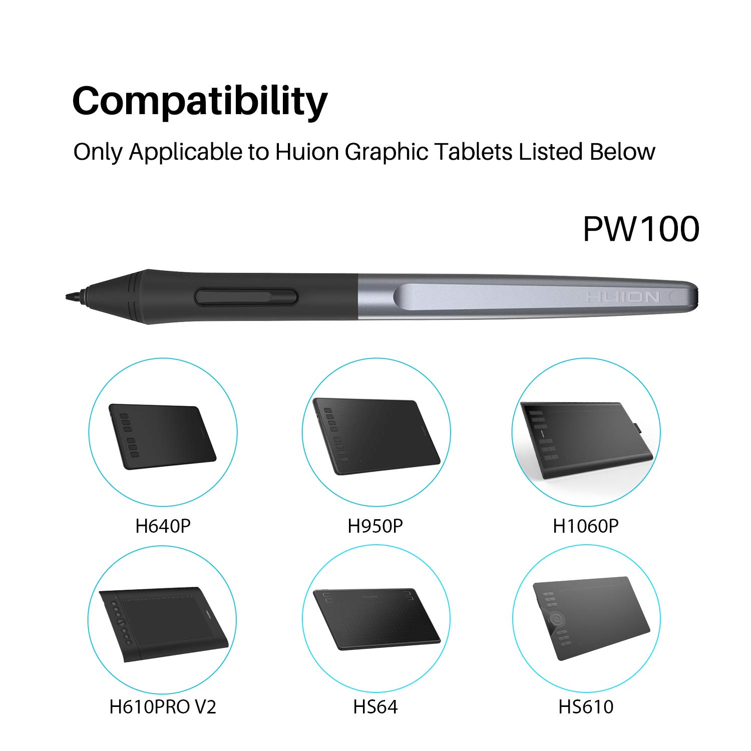 Foto 3 | Lápiz Óptico Huion Pw100 Sin Batería Para Tabletas Huion Inspiroy - Venta Internacional.