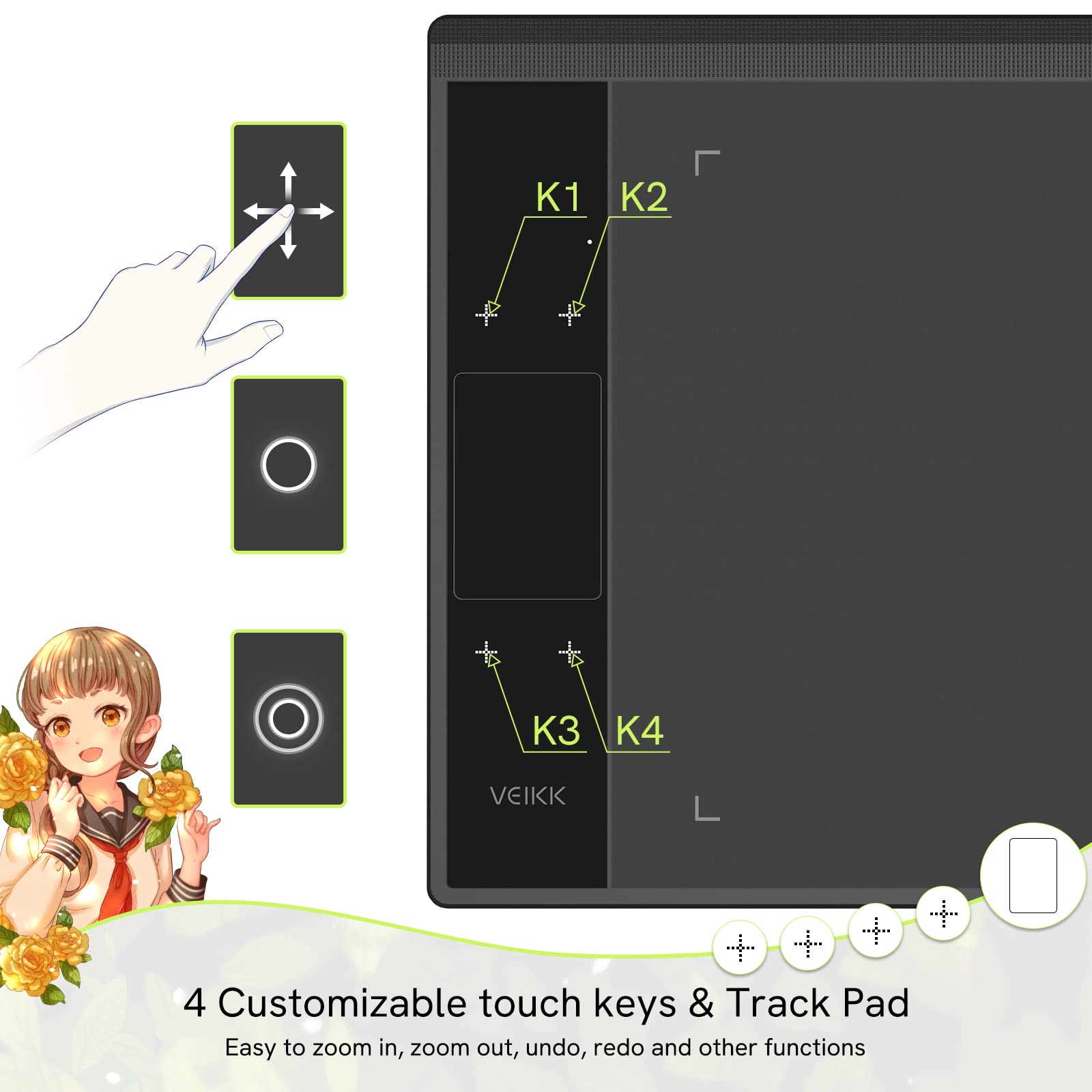 Foto 2 | Tableta De Dibujo Veikk A30 De 10 X 6 Pulgadas  8192 Niveles Con Lápiz Capacitivo - Venta Internacional.