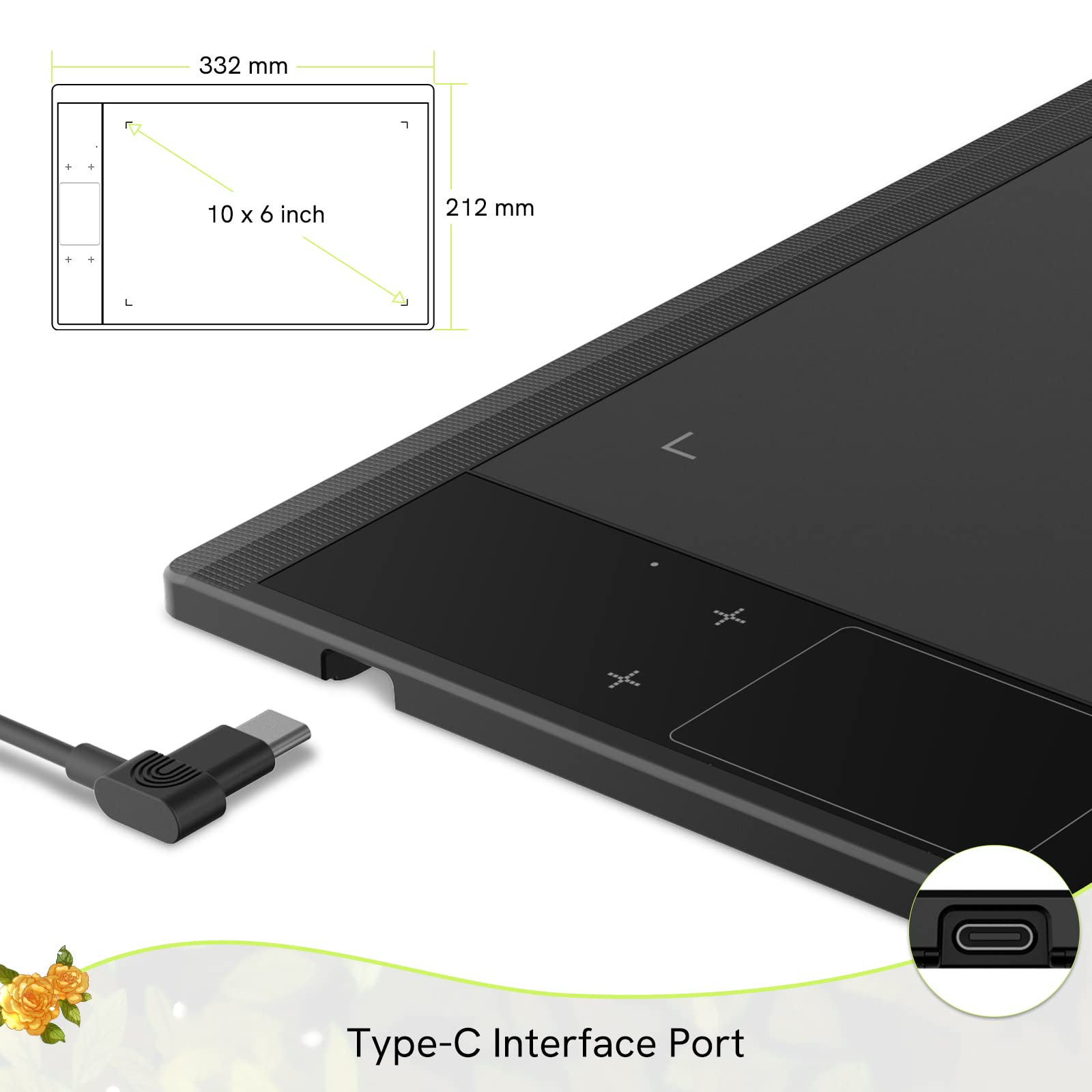 Foto 4 | Tableta De Dibujo Veikk A30 De 10 X 6 Pulgadas  8192 Niveles Con Lápiz Capacitivo - Venta Internacional.