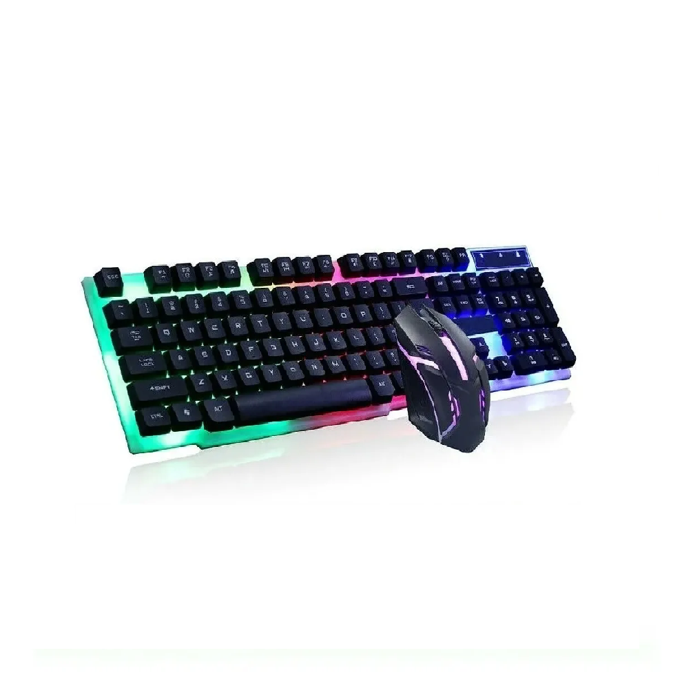Foto 1 | Kit de Teclado y Mouse Gamer Malubero color Negro Alámbrico Led Multimedia