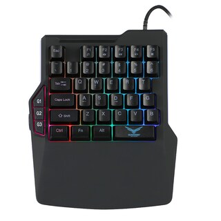 Foto 1 | Teclado Naceb Technology Retro-luz Alámbrico Na-0938 Negro