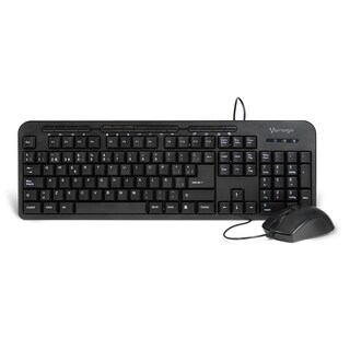 Foto 1 | Kit de Teclado y Mouse Vorago Alámbrico Óptico Usb Km-107 Negro