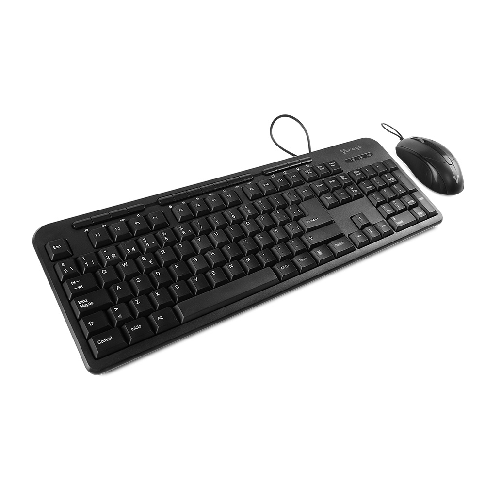 Foto 4 pulgar | Kit de Teclado y Mouse Vorago Alámbrico Óptico Usb Km-107 Negro