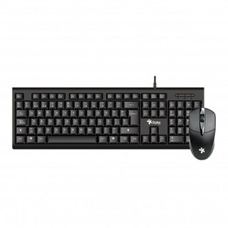 Foto 1 | Kit de Teclado y Mouse Stylos Español Alámbrico Stpktm4b Negro