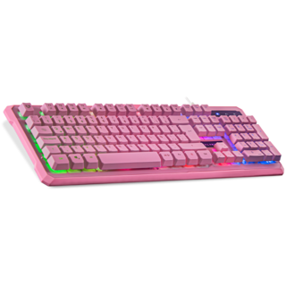 Foto 2 | Kit 2 en 1 Teclado y Mouse Gamer Xtreme Pc By Balam Rush USB Iluminación Led 3600dpi color Rosa