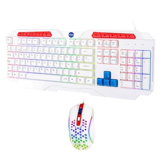 Foto 1 | Teclado Y Mouse Alámbrico Nasa Edición Cometa Plug&play color Rojo