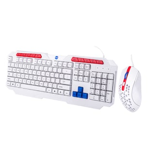 Foto 2 | Teclado Y Mouse Alámbrico Nasa Edición Cometa Plug&play color Rojo