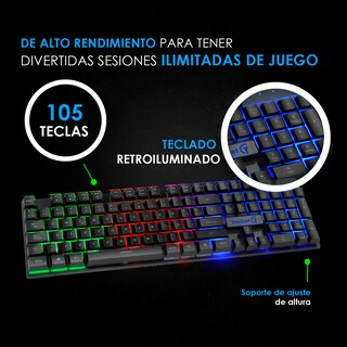 Foto 2 | Kit de Teclado y Mouse Gamer Starket Sk-005 color Negro