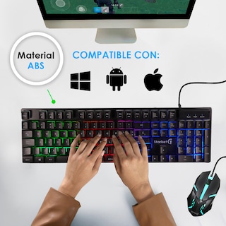 Foto 3 | Kit de Teclado y Mouse Gamer Starket Sk-005 color Negro