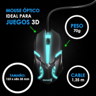 Foto 5 | Kit de Teclado y Mouse Gamer Starket Sk-005 color Negro