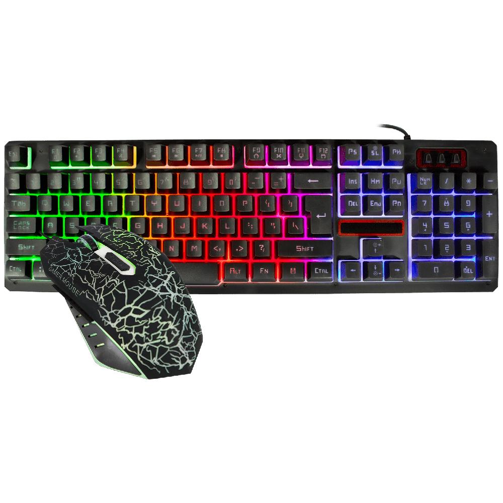 Foto 2 pulgar | Teclado en Inglés y Mouse Gamer Xtreme PC Gaming KBXTK13 color Negro Iluminado K13