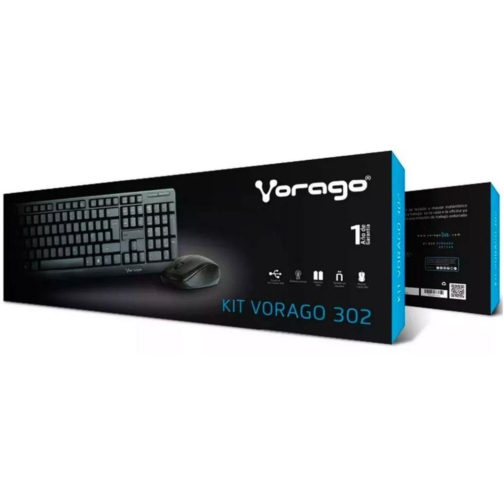 Foto 4 pulgar | Kit Teclado y Mouse Vorago Km-302 Inalámbrico color Negro