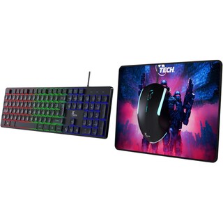 Foto 1 | Kit Gamer 3 en 1 Xtech Xtk-535s Hasha Teclado Mouse y Alfombrilla Español 1200 dpi LED USB
