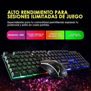 Foto 2 | Kit de Teclado con Mouse Gamer Starket 6 Piezas