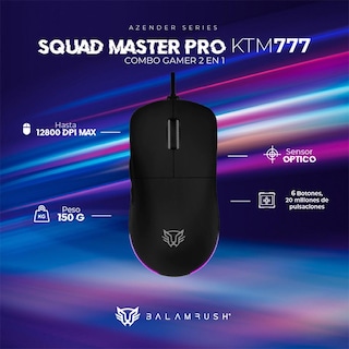 Foto 4 | Kit Teclado + Mouse Gamer Balam Rush Squad Master Pro Ktm777 Alambrico Usb Rgb Br-936903 color Negro