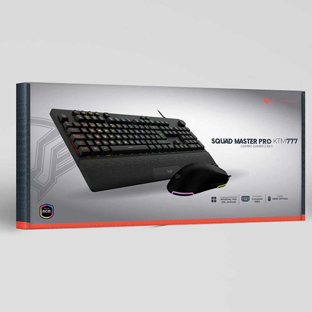 Foto 6 pulgar | Kit Teclado + Mouse Gamer Balam Rush Squad Master Pro Ktm777 Alambrico Usb Rgb Br-936903 color Negro