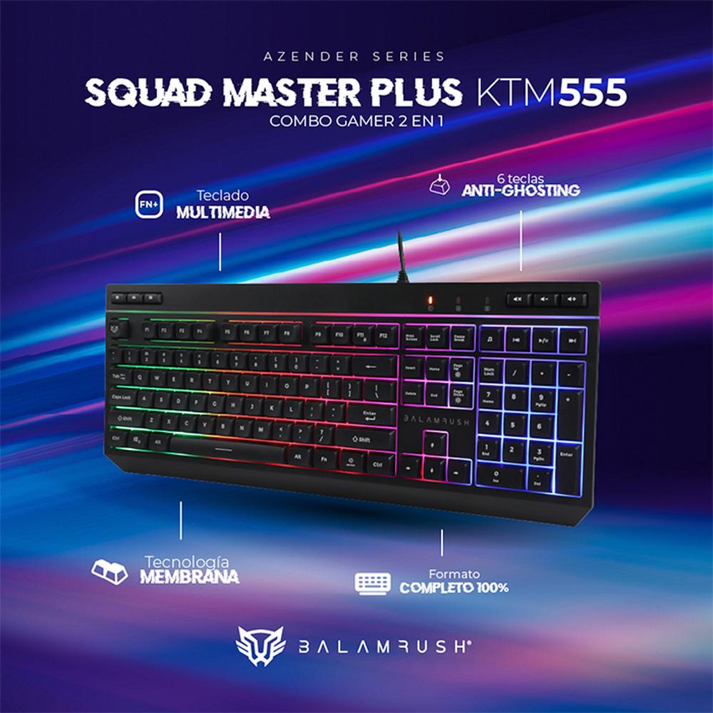 Foto 4 pulgar | Kit Teclado y Mouse Gamer Balam Rush Squad Master Plus KTM555 Alámbricos USB RGB
