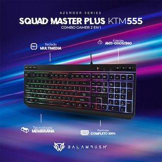 Foto 3 | Kit Teclado y Mouse Gamer Balam Rush Squad Master Plus KTM555 Alámbricos USB RGB