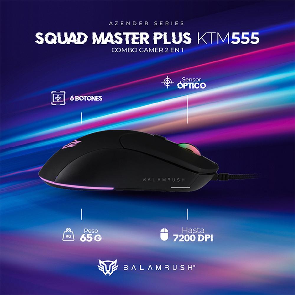 Foto 5 pulgar | Kit Teclado y Mouse Gamer Balam Rush Squad Master Plus KTM555 Alámbricos USB RGB