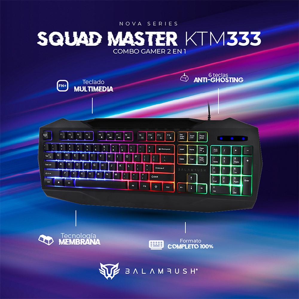 Foto 4 pulgar | Kit Teclado y Mouse Gamer Balam Rush BR-936293 Negro Alámbrico USB Led