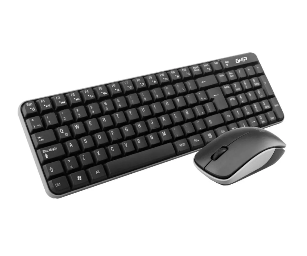 Foto 2 pulgar | Kit de Teclado y Mouse Inalámbrico Ghia Negro