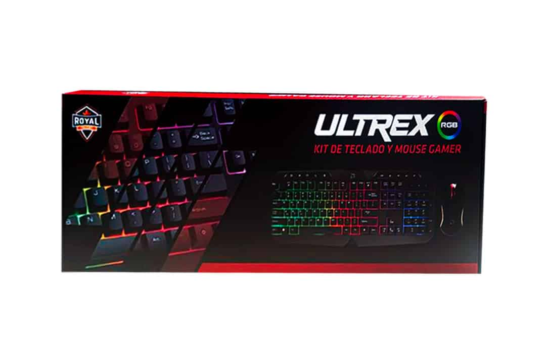 Kit Gamer Royal Talens Teclado y Mouse Ultrex Alámbrico Negro