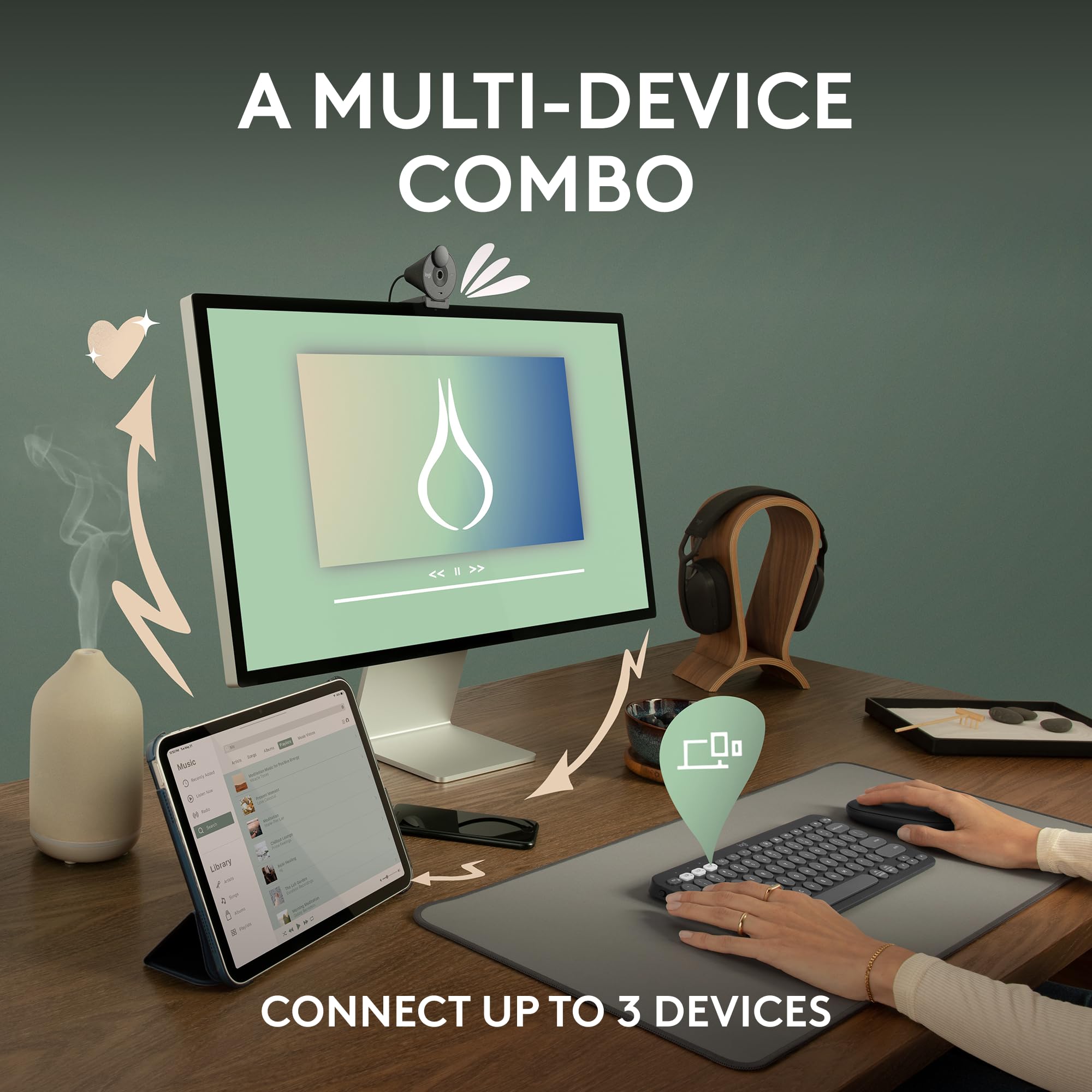 Foto 5 pulgar | Venta Internacional - Combo Teclado y Ratón Inalámbricos Logitech Pebble