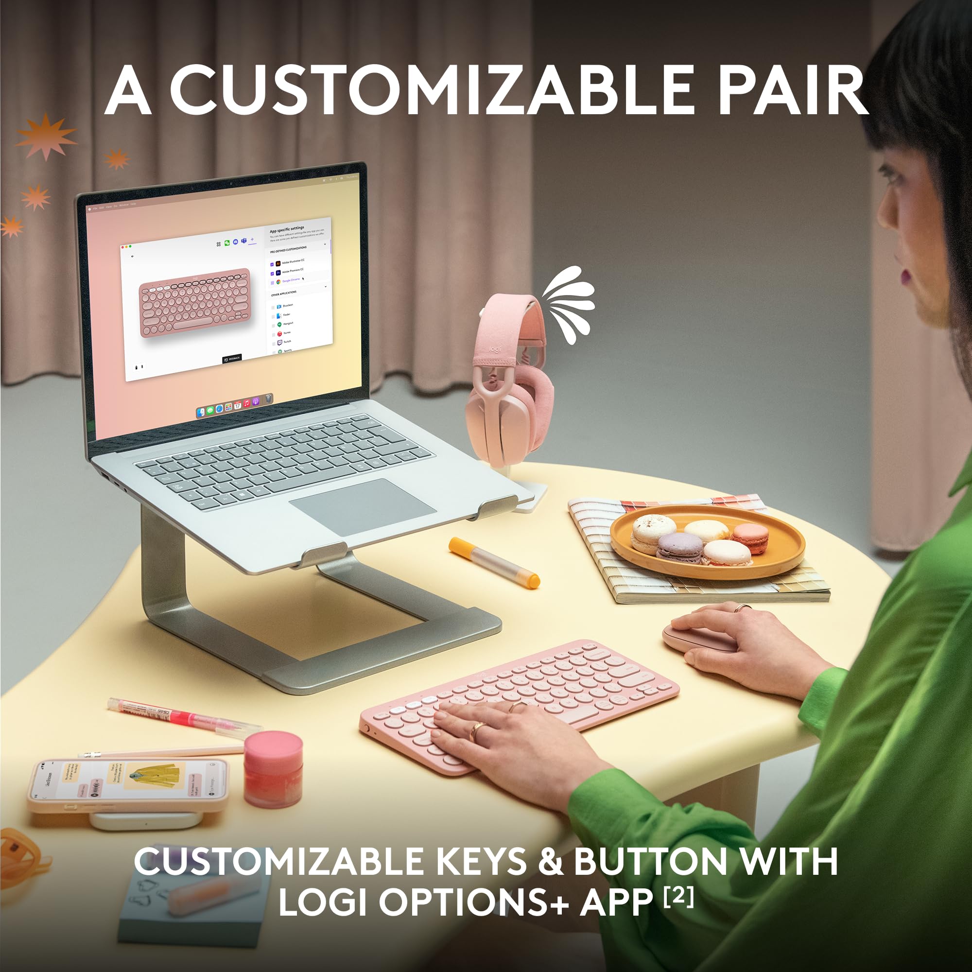 Foto 5 | Venta Internacional - Combo Teclado y Ratón Inalámbricos Logitech Pebble