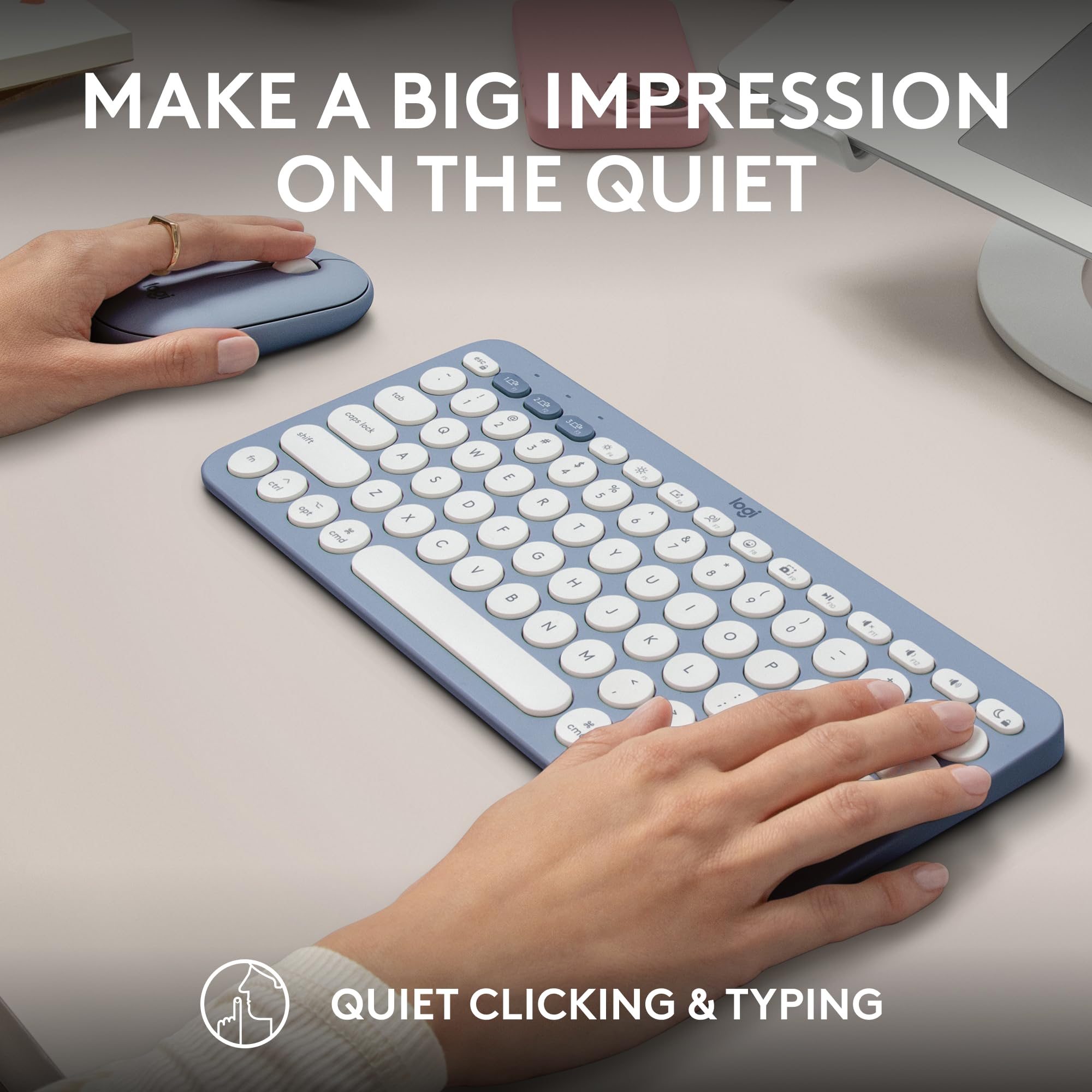 Foto 9 pulgar | Venta Internacional - Combo de Teclado y Ratón Logitech Pebble 2 para Mac