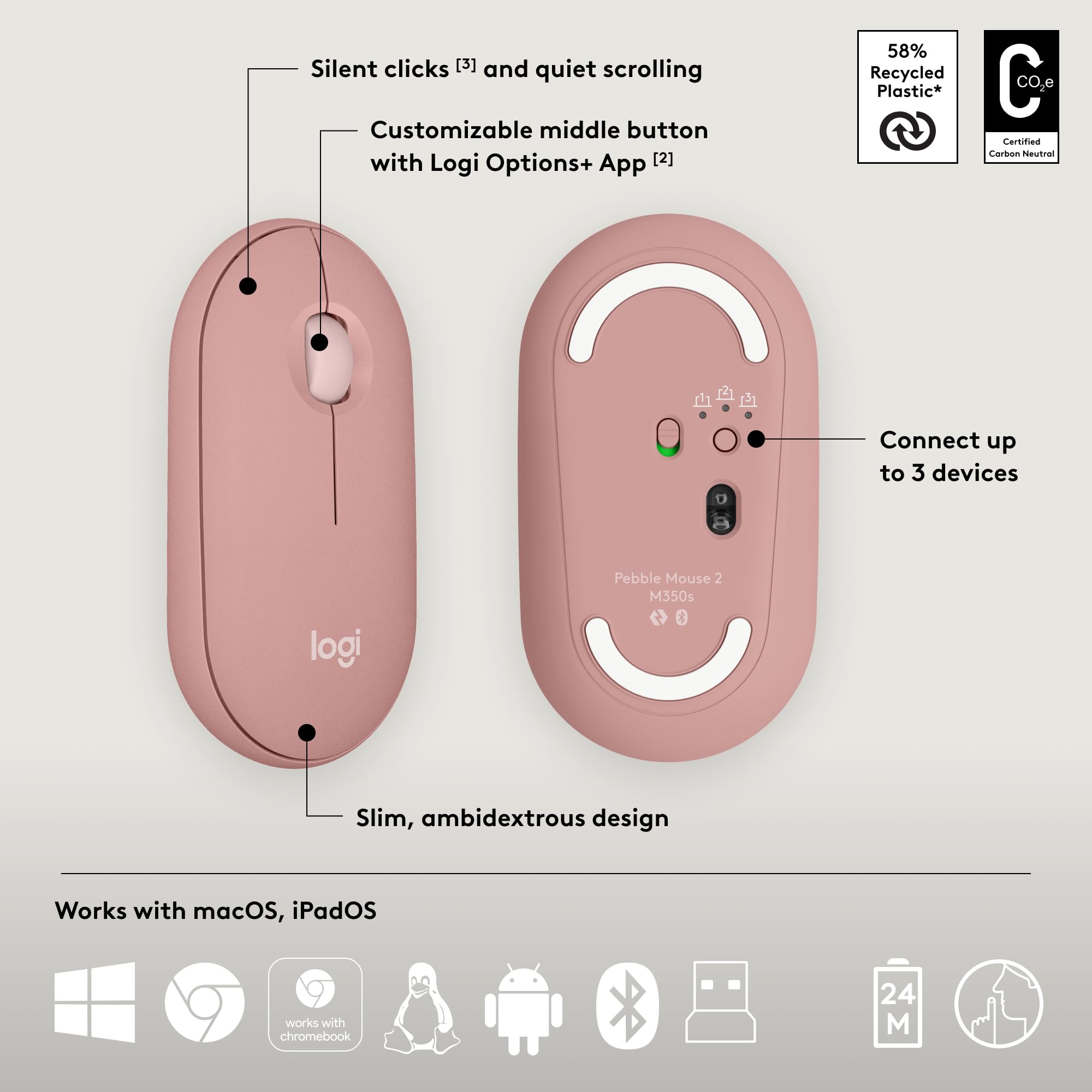 Foto 9 pulgar | Venta Internacional - Combo Teclado y Ratón Inalámbricos Logitech Pebble