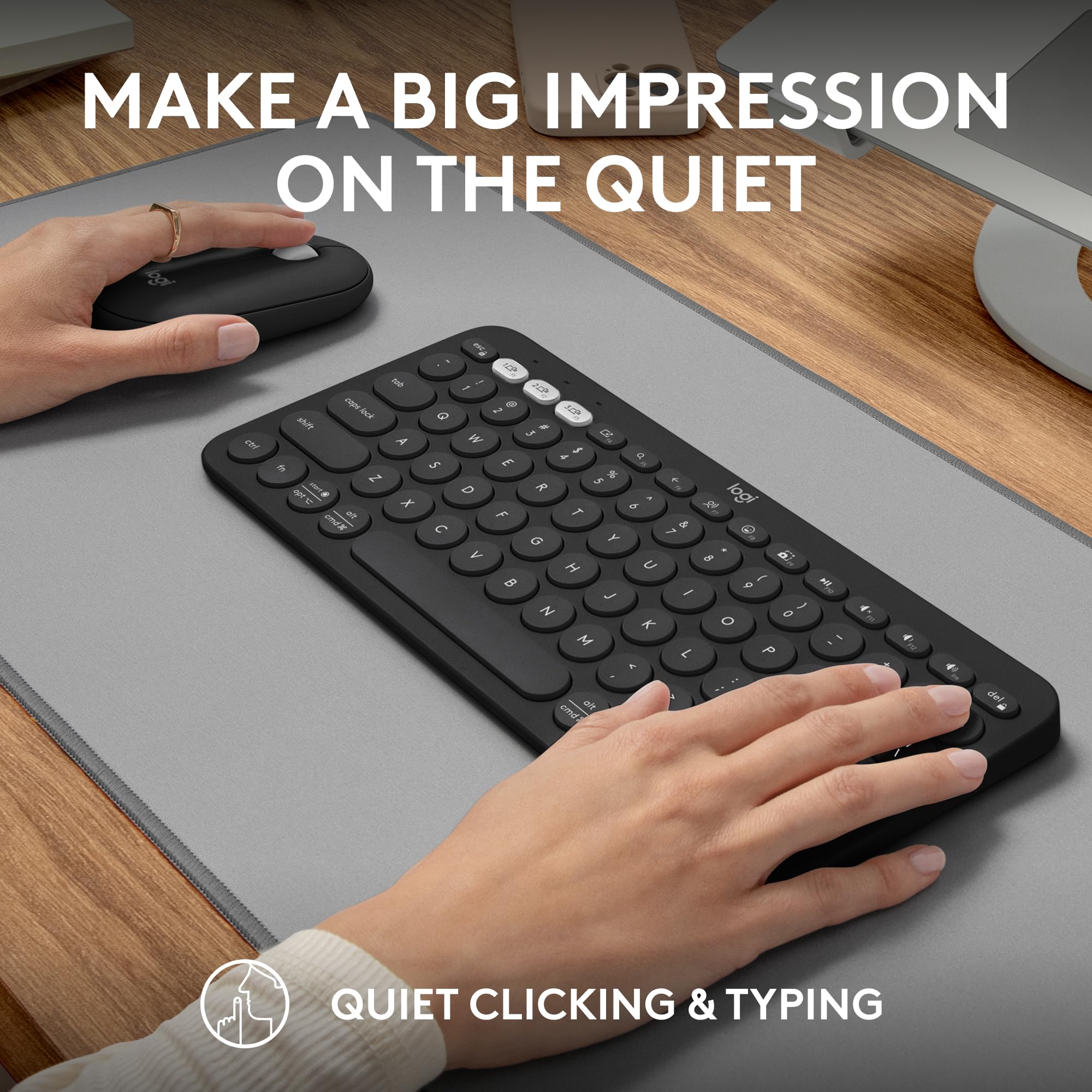 Foto 9 pulgar | Venta Internacional - Combo de Teclado y Ratón Logitech Pebble 2 Logi Bolt Negro