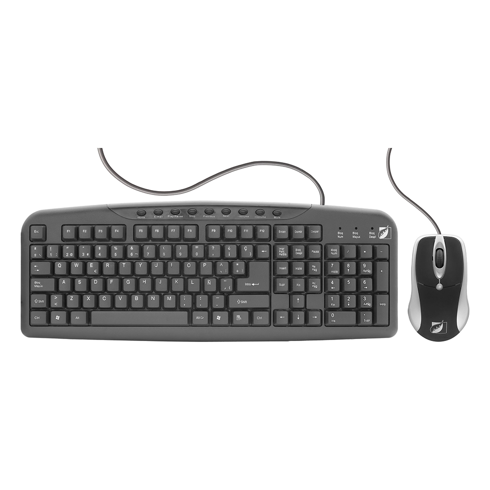 Foto 2 pulgar | Kit de Teclado y Mouse Alámbricos Greenleaf Negros