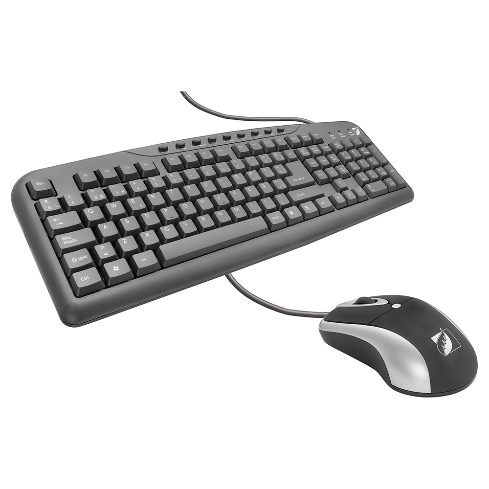 Foto 3 | Kit de Teclado y Mouse Alámbricos Greenleaf Negros