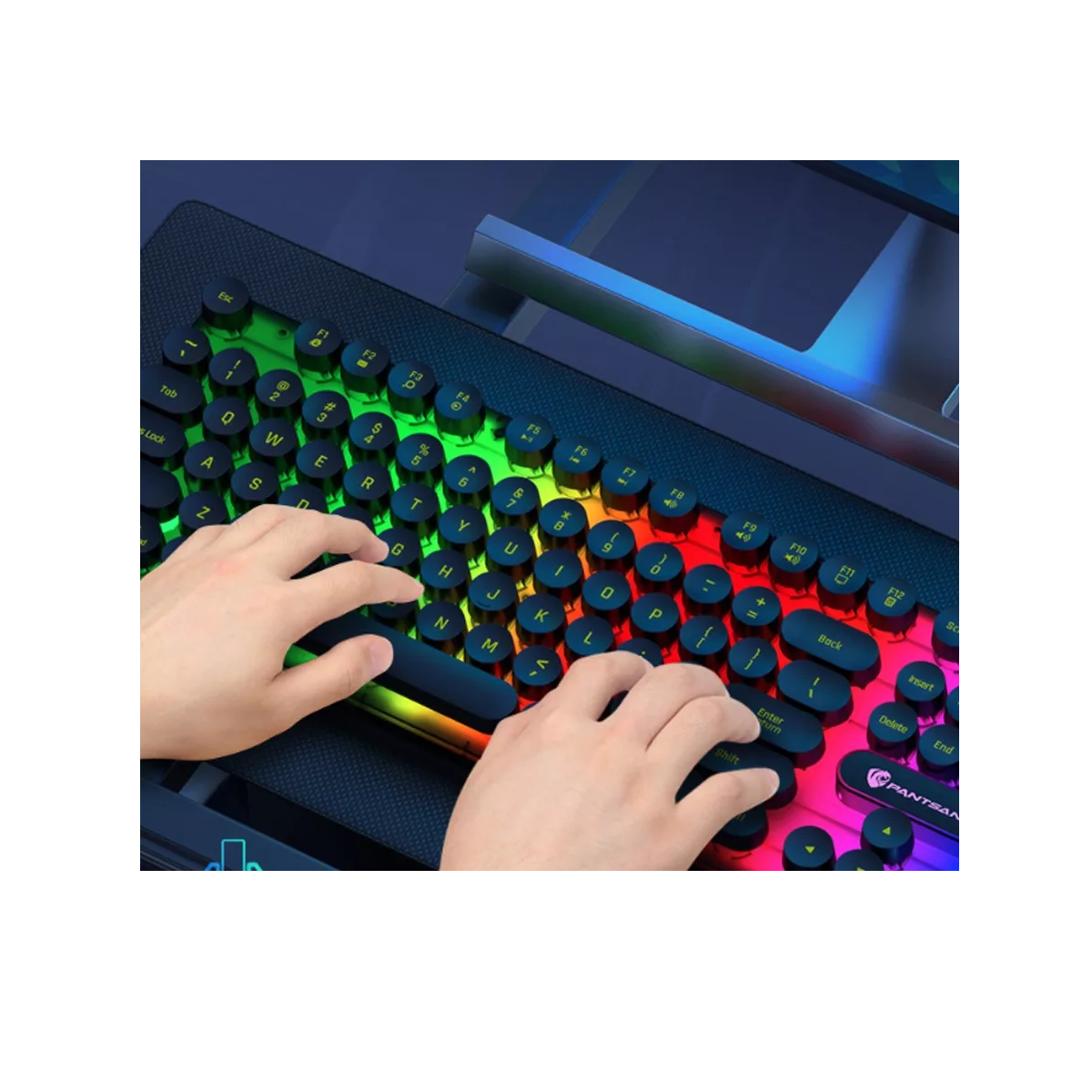 Foto 3 | Kit Teclado Y Mouse Gamer Portátil Estilo Punk Eo Safe Imports Esi-13022 Negro