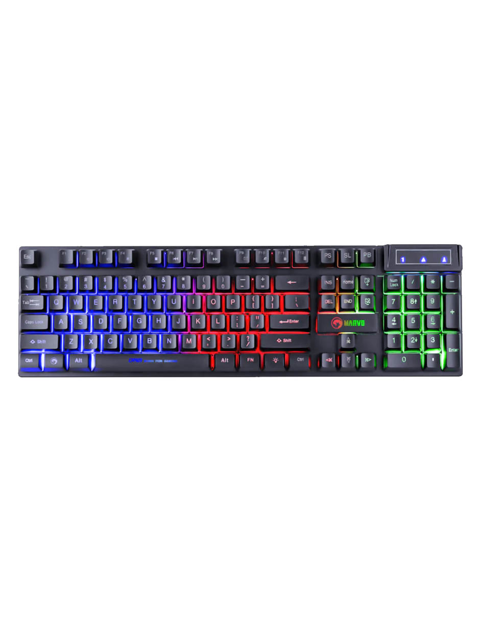 Foto 4 pulgar | Kit Marvo Teclado Mouse Usb Gamer Cm-409 Color Negro