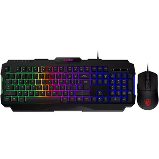 Foto 1 | Kit Teclado Y Mouse Gamer Msi Forge Gk100 6400dpi Rgb Negro